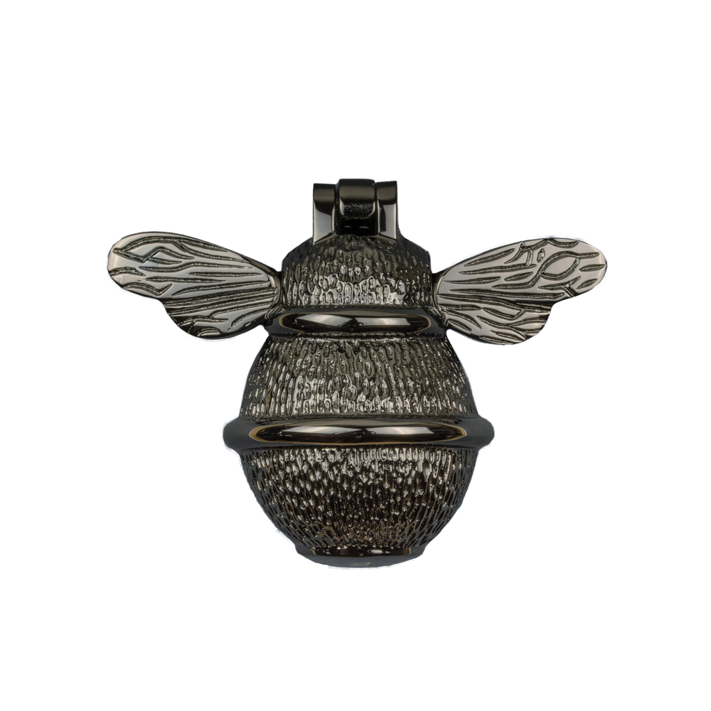 Brass Bumble Bee Door Knocker - Black Nickel